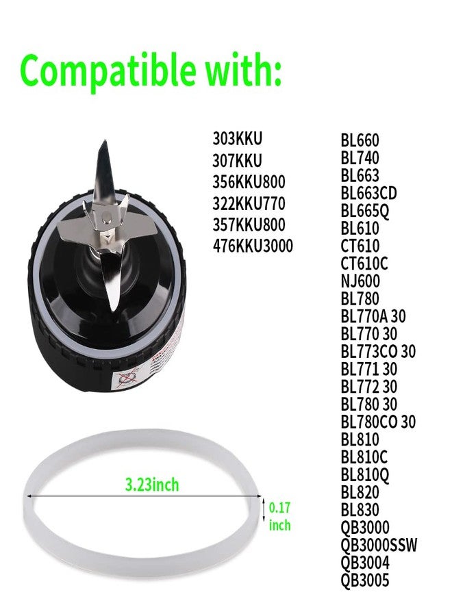 Veterger Replacement Parts Rubber Gasket Sealing Ring, Compatible with Ninja Blender (4pcs 3.2inch) - Image 4